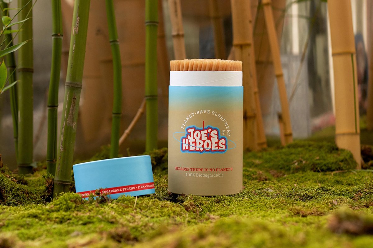 Suikerriet rietjes 250 stuks 21 cm - Joes Heroes | eco-friendly and biodegradable | duurzaam & biologisch afbreekbaar | milieuvriendelijke rietjes |100 stuks | milieubewust | composteerbaar